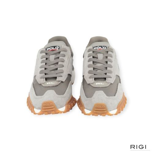 Polo Ralph Lauren Eldridge heren sneaker in grijs suede leer. Polo Ralph Lauren Eldridge heren sneaker in grijs suede leer.