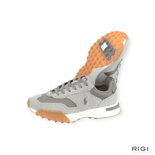 Polo Ralph Lauren Eldridge heren sneaker in grijs suede leer. Polo Ralph Lauren Eldridge heren sneaker in grijs suede leer.