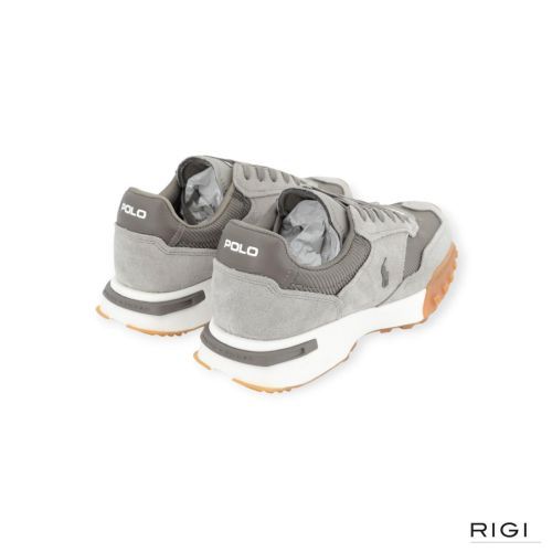 Polo Ralph Lauren Eldridge heren sneaker in grijs suede leer. Polo Ralph Lauren Eldridge heren sneaker in grijs suede leer.