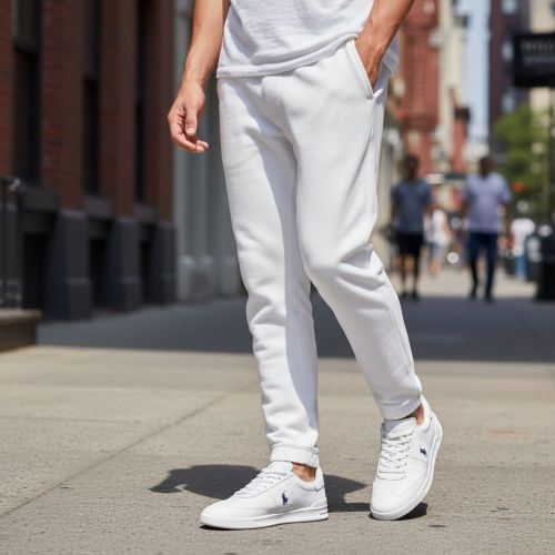 Polo Ralph Lauren HRT Aera heren sneaker in wit met blauw paart.