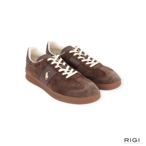 Polo Ralph Lauren HRT Aera in bruin suède leer voor heren. Polo Ralph Lauren HRT Aera in bruin suède leer voor heren.