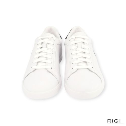Polo Ralph Lauren HRT Court II heren sneaker in wit met blauw.