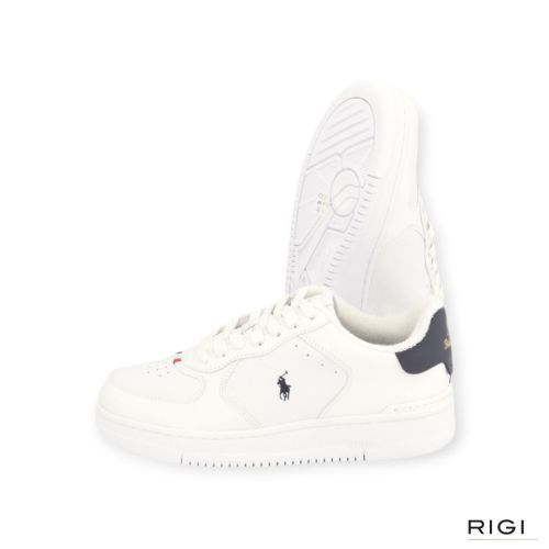 Polo Ralph Lauren Masters Court Rib heren sneaker wit.