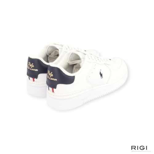Polo Ralph Lauren Masters Court Rib heren sneaker wit.