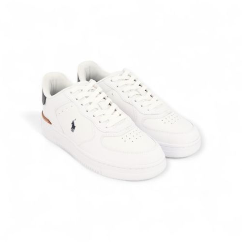 Polo Ralph Lauren Masters Court heren sneaker wit-blauw.