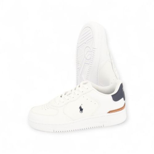 Polo Ralph Lauren Masters Court heren sneaker wit-blauw.