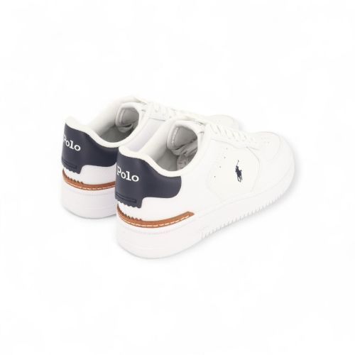 Polo Ralph Lauren Masters Court heren sneaker wit-blauw.