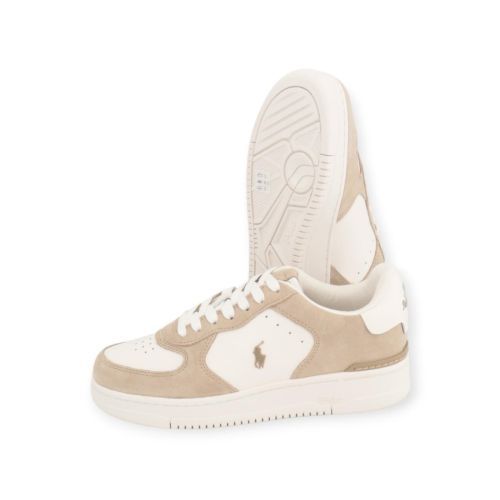Polo Ralph Lauren Masters Court heren sneaker beige - wit.