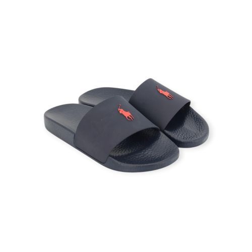 Polo Ralph Lauren Slide heren slipper in blauw.