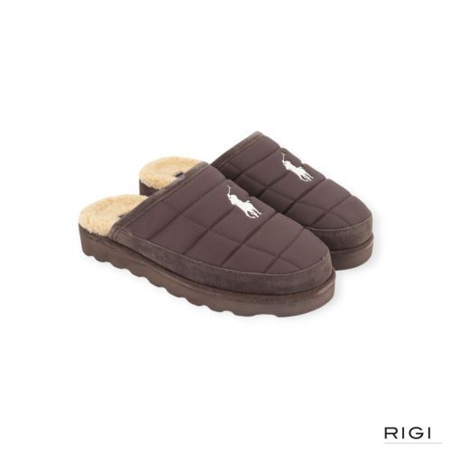 Polo Ralph Lauren Reade Scuff II heren pantoffel in bruin.