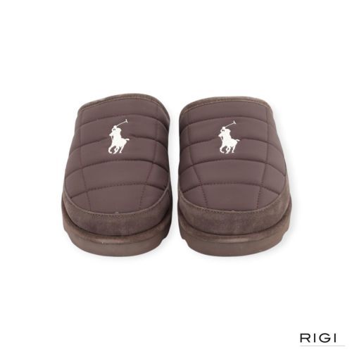 Polo Ralph Lauren Reade Scuff II heren pantoffel in bruin.