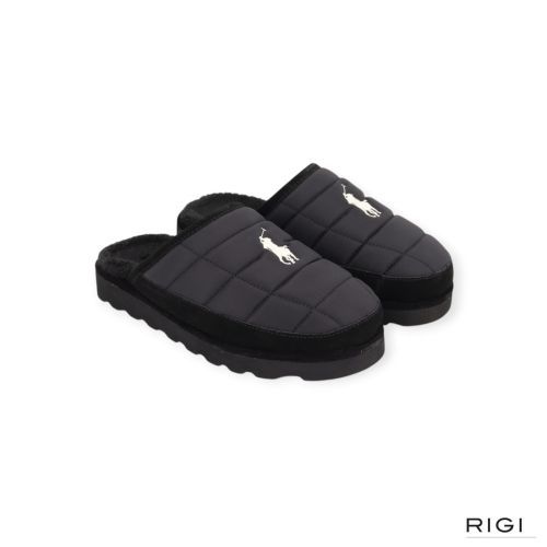 Polo Ralph Lauren Reade Scuff II heren pantoffel in zwart. Polo Ralph Lauren Reade Scuff II heren pantoffel in zwart.