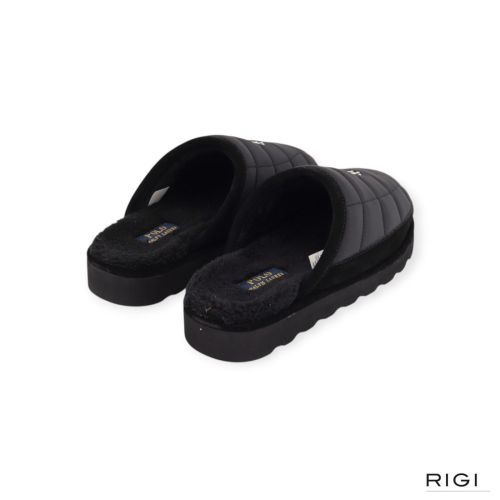 Polo Ralph Lauren Reade Scuff II heren pantoffel in zwart. Polo Ralph Lauren Reade Scuff II heren pantoffel in zwart.