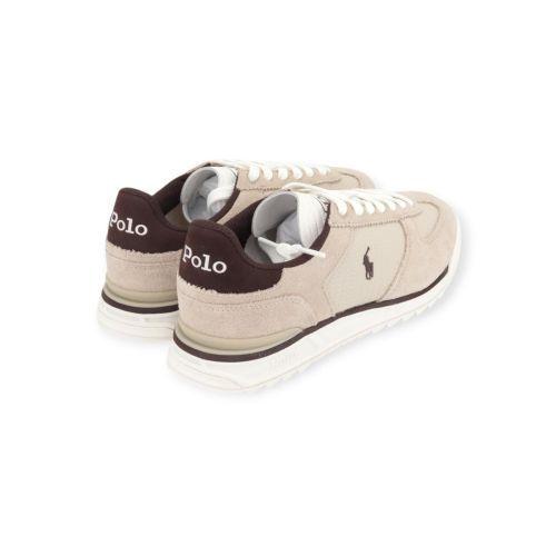 Polo Ralph Lauren Varick heren sneaker in beige (milkshake) suede. 