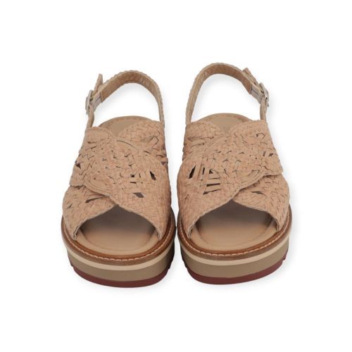 Pons Quintana Noemi sandaal in taupe tressé voor dames. Pons Quintana Noemi sandaal in taupe tressé voor dames.