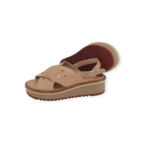 Pons Quintana Noemi sandaal in taupe tressé voor dames. Pons Quintana Noemi sandaal in taupe tressé voor dames.