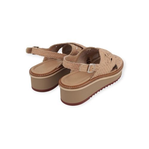 Pons Quintana Noemi sandaal in taupe tressé voor dames. Pons Quintana Noemi sandaal in taupe tressé voor dames.