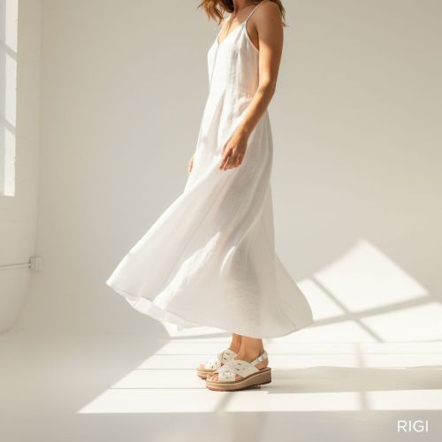 Pons Quintana Noemi sandaal in wit tressé voor dames. 