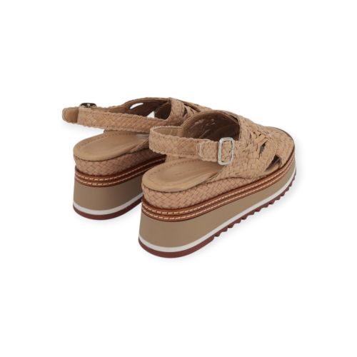 Pons Quintana Valeri sandaal in taupe tressé voor dames.