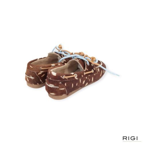 Posa Boat loafer Animal in bambi pony voor dames. Posa Boat loafer Animal in bambi pony voor dames.