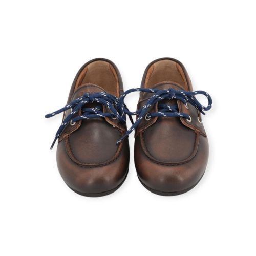 Posa boatloafer in coffee, bruin leer bootschoen, mocassin voor voor dames. 