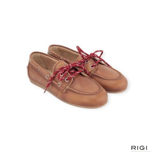 Posa boatloafer in cognac leer bootschoen, mocassin voor voor dames. 