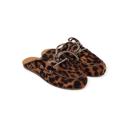 Posa Slipper - Muil Leopard dames (Boat Loafer Mule PW82 - Boat Loafer Mule PW82) - Rigi