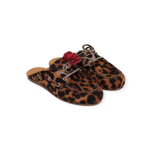 Posa Slipper - Muil Leopard dames (Boat Loafer Mule PW82 - Boat Loafer Mule PW82) - Rigi