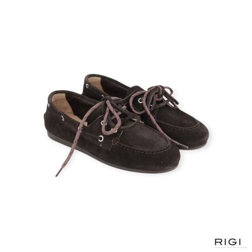 Posa Boat loafer suède in bruin suède voor dames.  