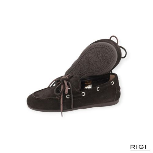 Posa Boat loafer suède in bruin suède voor dames.  