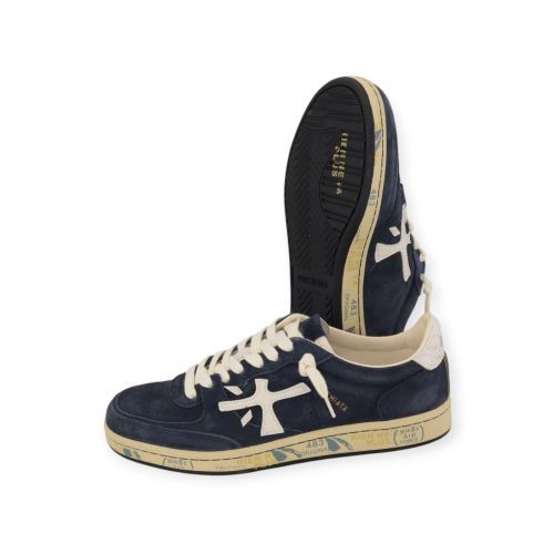 Premiata Bskt clay heren sneaker in blauwe suede. Premiata Bskt clay heren sneaker in blauwe suede.