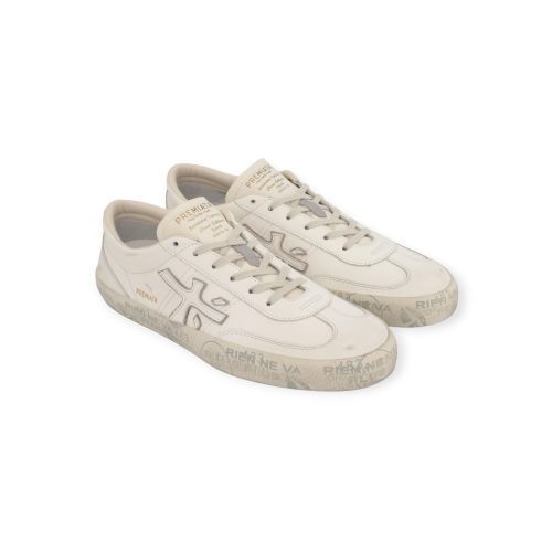 Premiata David sneaker in wit leer voor heren. 