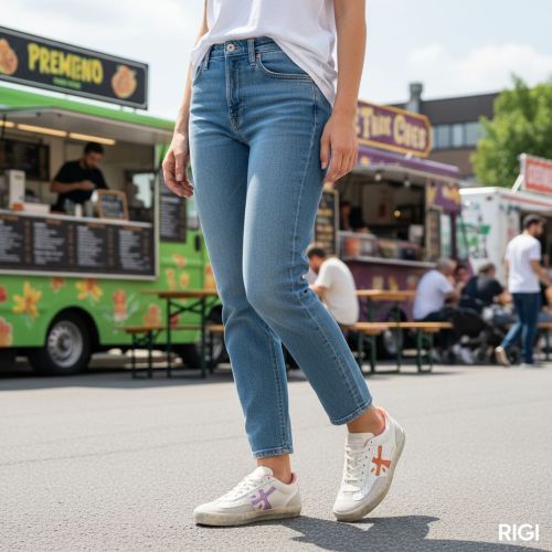 Premiata Davidd sneaker in wit leer met suède voor dames.