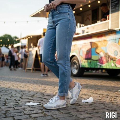 Premiata JACKYX sneaker voor dames in offwit leer met suède. 