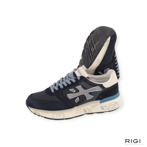 Premiata Mick 7716 voor heren in blauw, lichtblauw suède, nylon. Premiata Mick 7716 voor heren in blauw, lichtblauw suède, nylon.