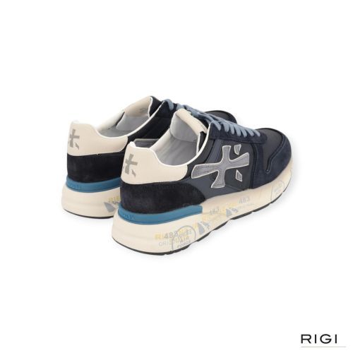 Premiata Mick 7716 voor heren in blauw, lichtblauw suède, nylon. Premiata Mick 7716 voor heren in blauw, lichtblauw suède, nylon.