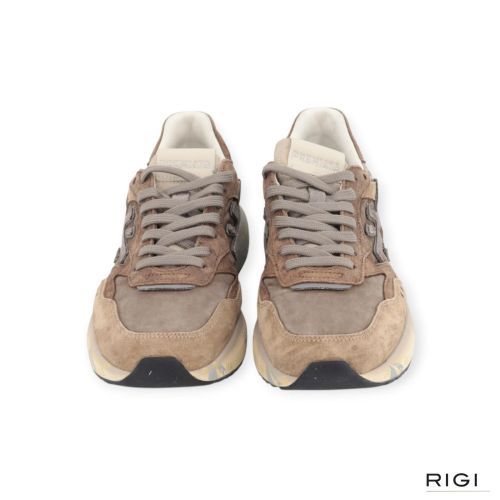 Premiata Micko 1 8437 voor heren in beige suède, nylon. Premiata Micko 1 8437 voor heren in beige suède, nylon.