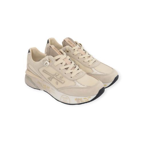 Premiata Moerund dames sneaker in het beige suede met goud. Premiata Moerund dames sneaker in het beige suede met goud.