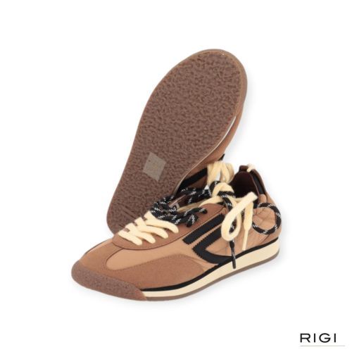 Puraai 6.02 Panther Sofa sneaker in lichtbruin met nylon voor dames. Puraai 6.02 Panther Sofa sneaker in lichtbruin met nylon voor dames.