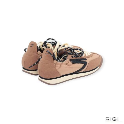 Puraai 6.02 Panther Sofa sneaker in lichtbruin met nylon voor dames. Puraai 6.02 Panther Sofa sneaker in lichtbruin met nylon voor dames.