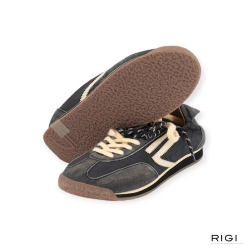 Puraai 6.02 Panther Dirty Black sneaker in grijs suède met nylon heren. Puraai 6.02 Panther Dirty Black sneaker in grijs suède met nylon heren.
