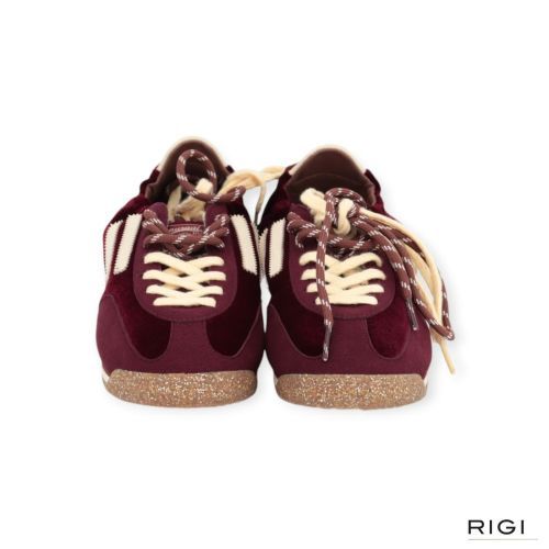 Puraai 6.02 Panther Wine sneaker in bordeaux met velvet voor dames. Puraai 6.02 Panther Wine sneaker in bordeaux met velvet voor dames.