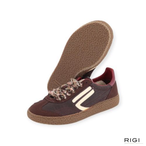 Puraai 6.01XS sneaker chestnut voor dames in bruin suède met nylon. Puraai 6.01XS sneaker chestnut voor dames in bruin suède met nylon.