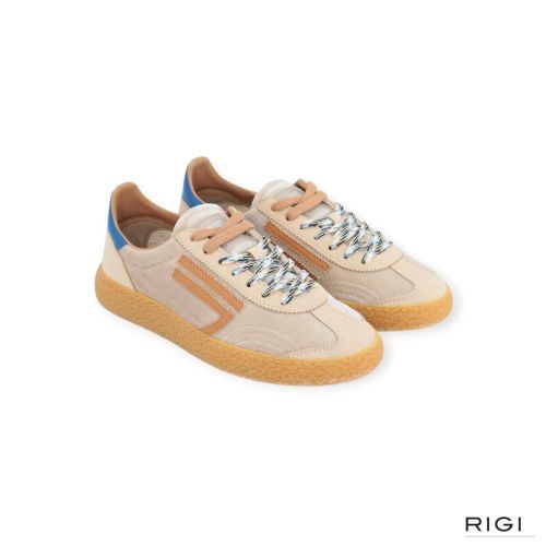 Puraai 6.01XS-Salted Caramel sneaker in beige suède, velvet voor dames. Puraai 6.01XS-Salted Caramel sneaker in beige suède, velvet voor dames.