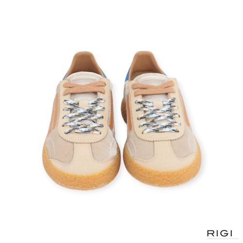 Puraai 6.01XS-Salted Caramel sneaker in beige suède, velvet voor dames. Puraai 6.01XS-Salted Caramel sneaker in beige suède, velvet voor dames.