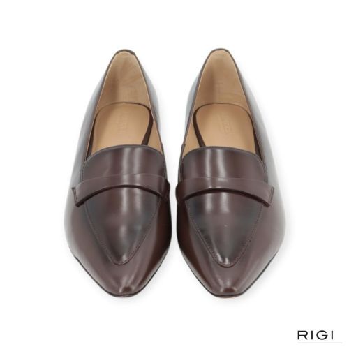 Ralph Lauren Francesca dames pump in bruin leer.