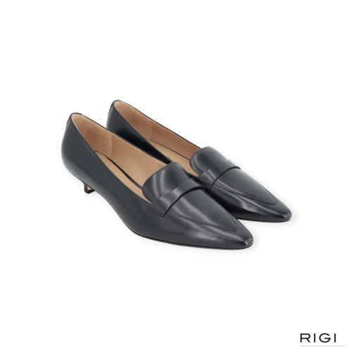 Ralph Lauren Francesca dames pump in zwart leer.