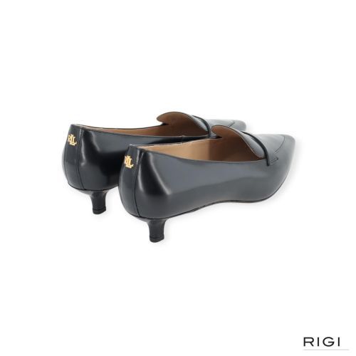 Ralph Lauren Francesca dames pump in zwart leer.