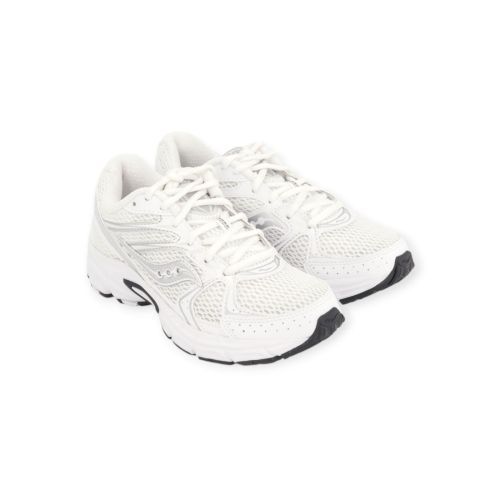 Saucony Ride Millennium dames sneaker in wit met zilver.