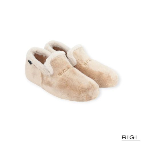 Scapa dames pantoffel in het beige.